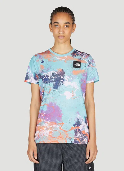 The North Face Splattered T-shirt In Blue