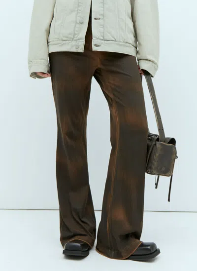 Acne Studios Brown Dyed Trousers In 59c Caramel Brown