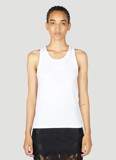 Rabanne Logo Tank Top In White