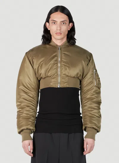 Vtmnts Cropped Bomber Jacket In Green
