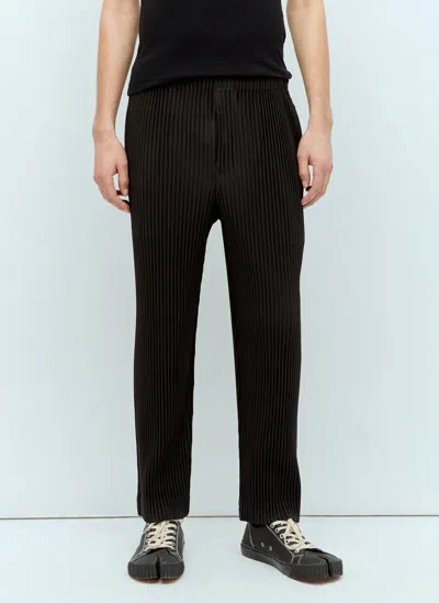 Issey Miyake Monthly Colors March Pleated Pants In Dark Grey