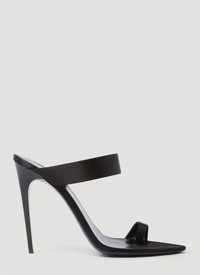 Saint Laurent Martha Mules In Black