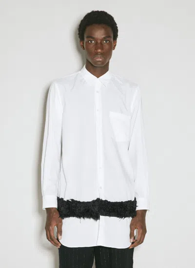 Comme Des Garçons Homme Deux Faux-fur Hem Shirt In Gray