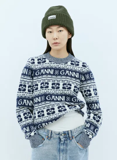 Ganni Beanie Hat In Green