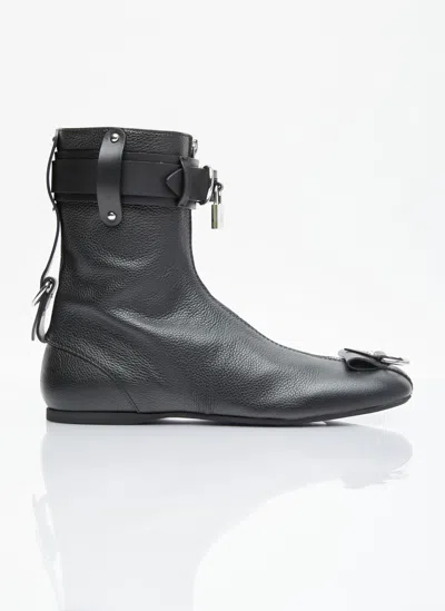 Jw Anderson Punk Leather Ankle Boots In Black
