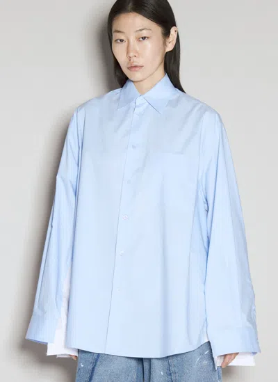 Mm6 Maison Margiela Shirt With Wide Sleeve In Blue