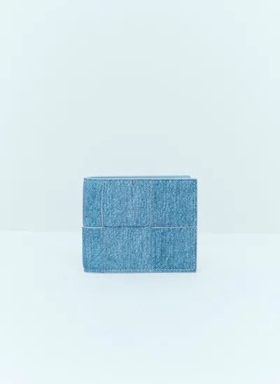 Bottega Veneta Bottega  Veneta Cassette Bi-fold Wallet In Blue