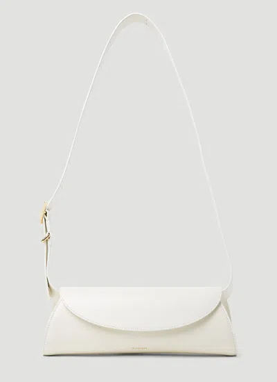 Jil Sander Cannolo Small Shoulder Bag In Cream