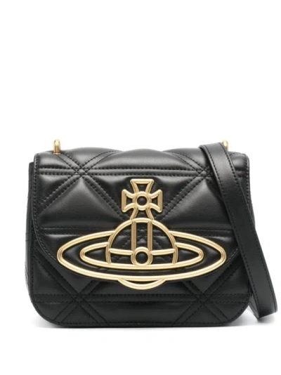 Vivienne Westwood Woman Black Leather Linda Crossbody Bag