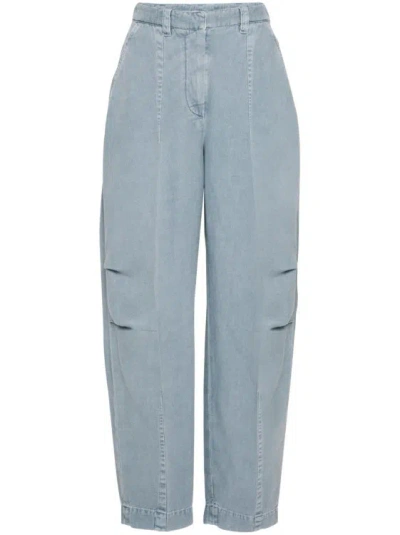 Brunello Cucinelli Straight-leg Denim Trousers In Blue