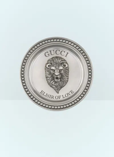 Gucci Lion-head Motif Incense Burner In Silver