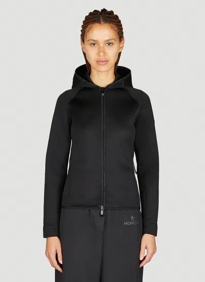 Moncler Women Hooded Zip-up Sweatshirt In Black