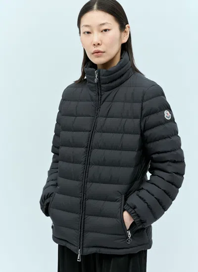 Moncler Blue Abderos Quilted Down Jacket In Black