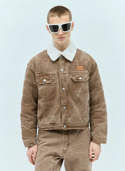 Acne Studios Orsan Padded Cotton Canvas Jacket In Brown