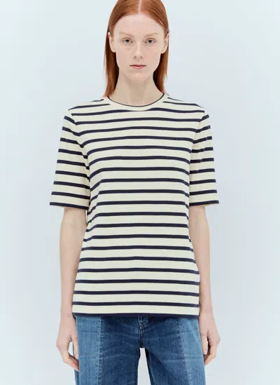 Jil Sander+ Crewneck Striped T-shirt In Cream