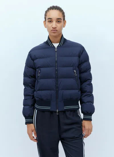 Moncler Argo Bomber Jacket In Navy