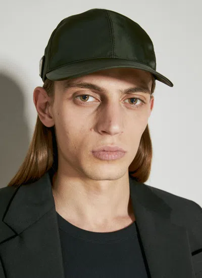 Prada Re-nylon Baseball Cap In Green