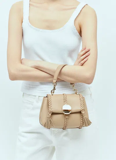 Chloé Penelope Small Soft Shoulder Bag In Brown