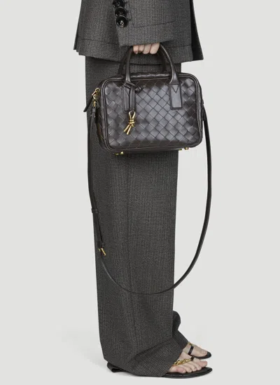 Bottega Veneta Dark Brown Nappa Leather Small Getaway Handbag