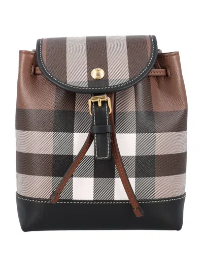 Burberry Ls Micro Backpack Gc9 In Dark Birch Brown