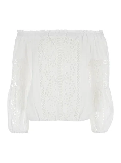 Temptation Positano Embroidered Blouse In White