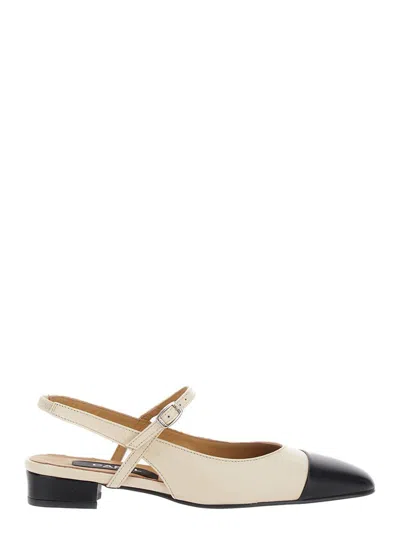 Carel Paris Leather Oceano Slingback Sandals 20 In Beige