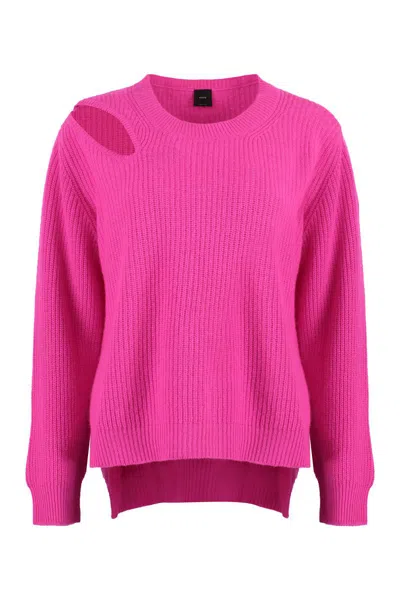 Pinko Wool Blend Pullover In Fuchsia
