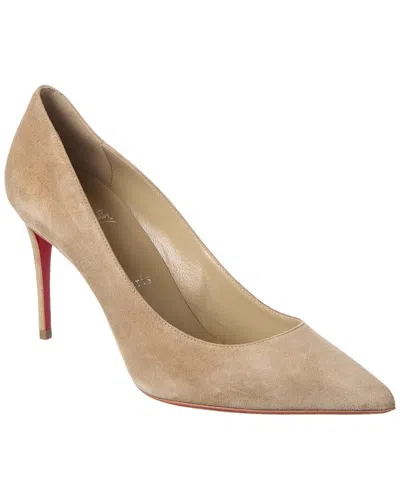 Christian Louboutin Kate 85 Suede Pump In Brown