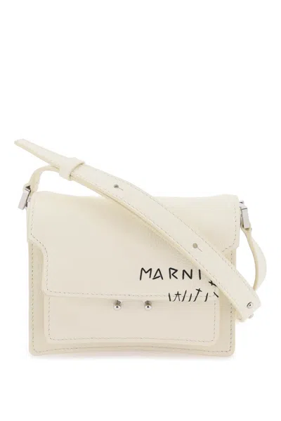 Marni Mini Soft Trunk Shoulder Bag In White