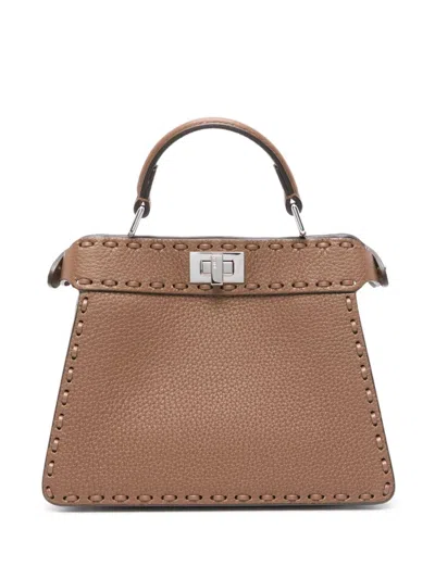 Fendi Peekaboo Iseeu Petite Handbag In Brown