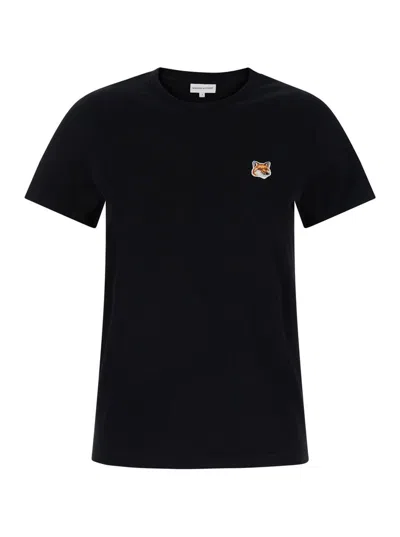 Maison Kitsuné Bold Fox Head Patch Regular Tee Shirt In Black
