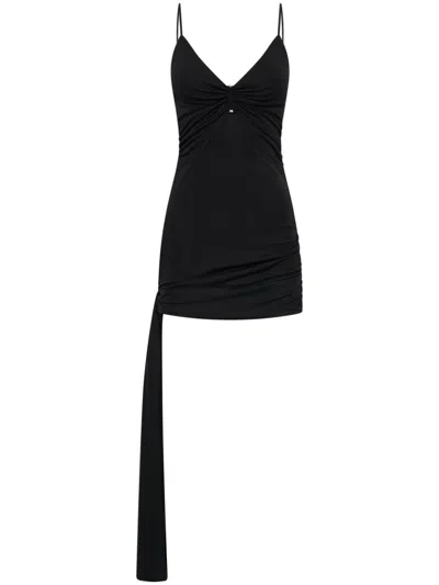 Dion Lee Gathered-detail Cut-out Minidress In Black