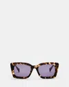 Allsaints Marla Square Bevelled Sunglasses In Pink