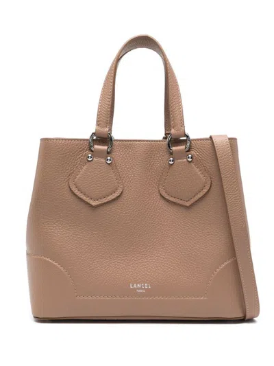 Lancel Neo Izy De  Leather Tote Bag In Grey