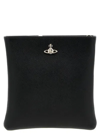Vivienne Westwood Squire New Square Crossbody Bag In Black