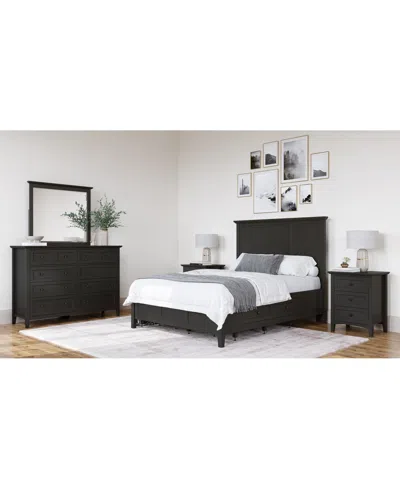 Macy's Hedworth California King Storage 3pc Set (california King Storage Bed + Dresser + Nightstand) In Black