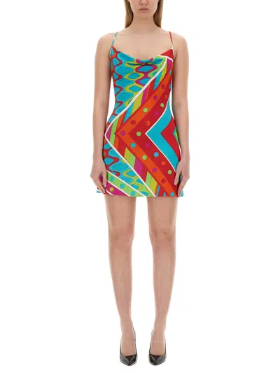 Pucci Mini Dress With Vivara Print In Multicolour