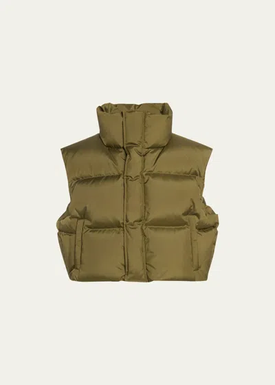 Wardrobe.nyc Oversized Puffer Vest In Military