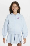 Nike Sportswear Big Kids' (girls') Full-zip Hoodie In Blue