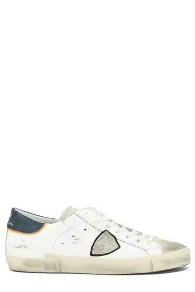 Philippe Model Prsx Low-top Trainers In Blanc/bleu