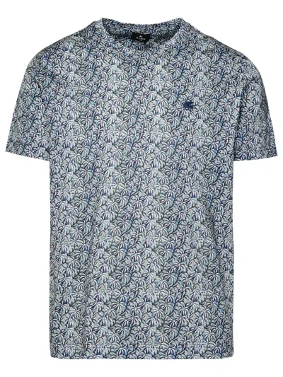 Etro Blue Cotton T-shirt