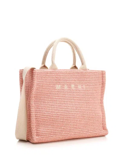 Marni East/west Small Tote Bag In Pink