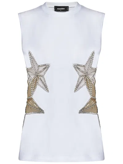 Dsquared2 Tank Top In Bianco
