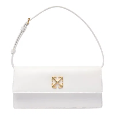 Off-white Jitney 1.0 Leather Shoulder Bag In White