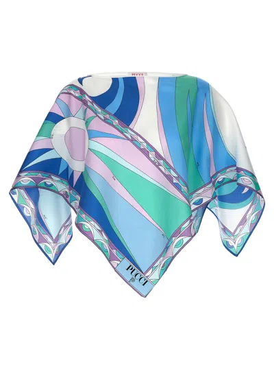 Pucci Very Vivara Print Silk Blouse In Multicolor