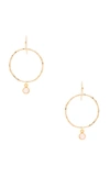 MIMI & LU MIMI & LU VIV EARRINGS IN METALLIC GOLD.,MIMR-WL102