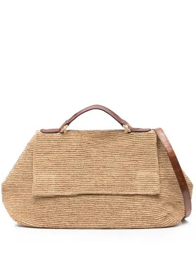 Ibeliv Lahady Raffia Tote Bag In Brown