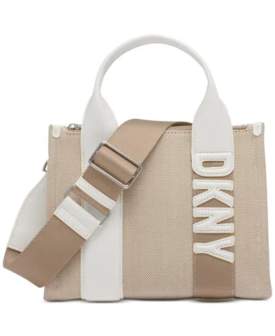 Dkny Holly Large Tote In Nat,white