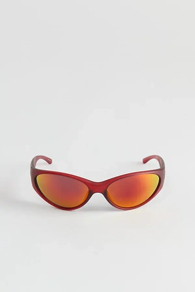 Crap Eyewear Warp Zone Wraparound Sunglasses In Red, Men's At Urban Outfitters