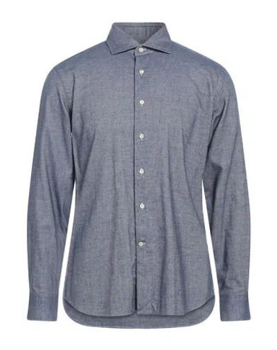 Alessandro Gherardi Man Shirt Blue Size 15 ½ Cotton